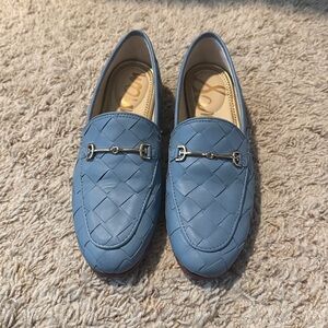 Sam Edelman Loraine Woven Loafer Sky Blue